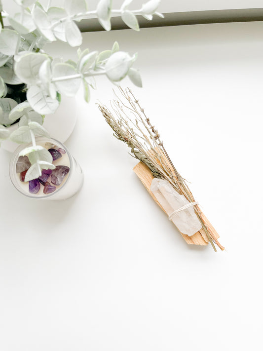SAGEBRUSH & CEDAR CLEANSE | Palo Santo, Sagebrush, Cedar & Quartz